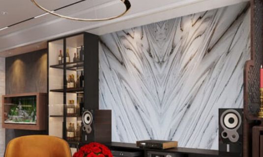 Bruno White Marble Slabs for wall cladding