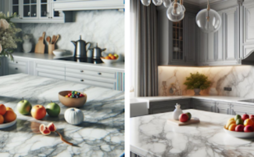 marble on kitchen countertops